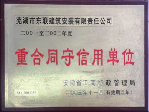 重合同守信用單位